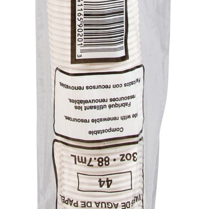 Bare by Solo Eco-Forward Pre-Treated Paper Cold Water Cups - 3oz, White, 5000/Case