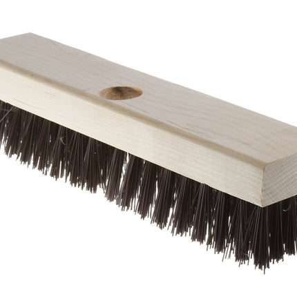 Atlas Graham Furgale Stiff Polypropylene Deck Scrub Brush - Black, Sold Individually