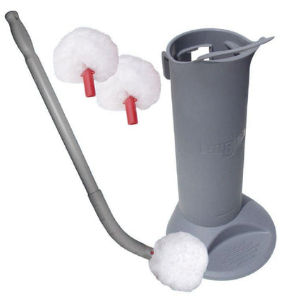 Brosse de toilettes Ergo Advantage avec support - Blanc/Gris, vendue à l'unité