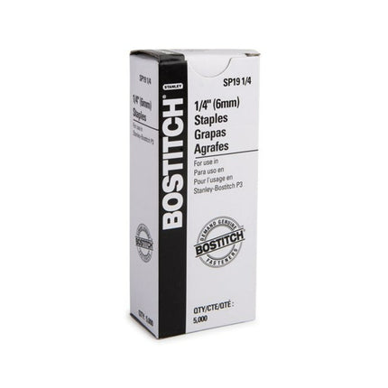 Agrafes Bostitch - Argent, P3, 1/4", 5000/Boîte