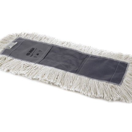 Atlas Graham Furgale Industrial Slip-On Cut-End Dust Mop - White and Grey, 36" Width, Sold Individually