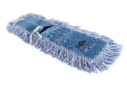 Globe™ Dust Mop Head, Tie-On, 18" x 5", Blue, Pro-Stat, Sold Individually
