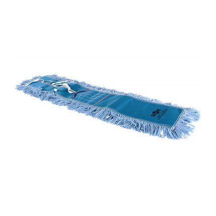 Tête de balai à franges Globe Pro-Stat 36" x 5" bleue à attacher - Vendue à l'unité