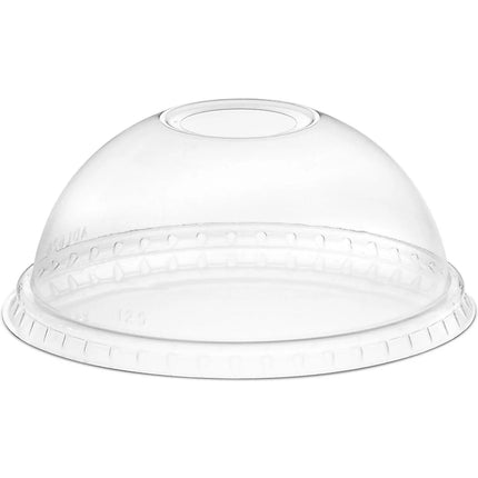 Amhil Dome Lids With 1” Hole - Clear, 50 Lids/Pack, 20 Packs/Case(Lids Only)