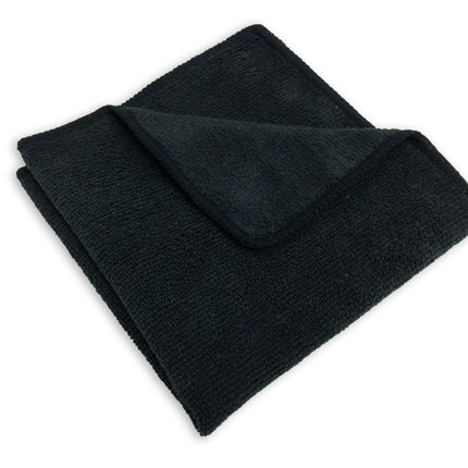 Chiffonnette Microfibre - Noir, 30,5 cm x 30,5 cm, 200 GSM, Vendue à l'unité