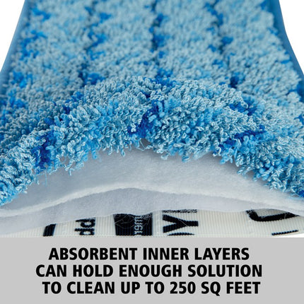 Rubbermaid Hygen 18" Microfiber Wet Pad - Blue, Sold Individually