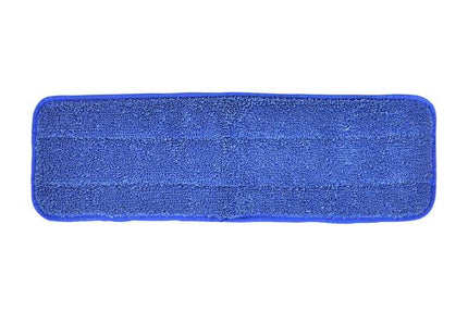 Microfiber Mop Pad - Flat Wet, Blue, 18", Sold Individually