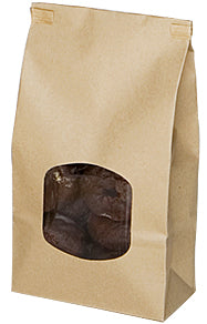 Delux Cello Stand-Up Bag, 1lb, Kraft, 500/Case-B2B Discounters