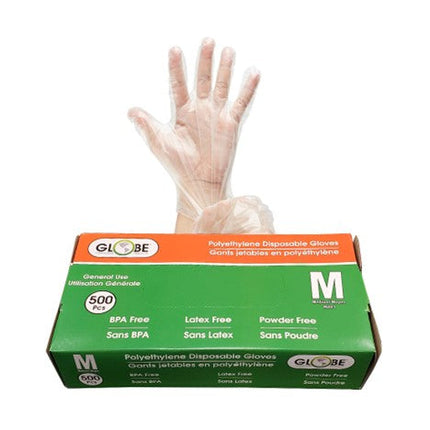 Polyethylene Gloves - Powder-Free, Medium, 500/Box