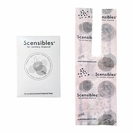 Hospeco Scensibles Personal Disposal Bags - Pink, Fresh Fragrance, 50 Bags/Box