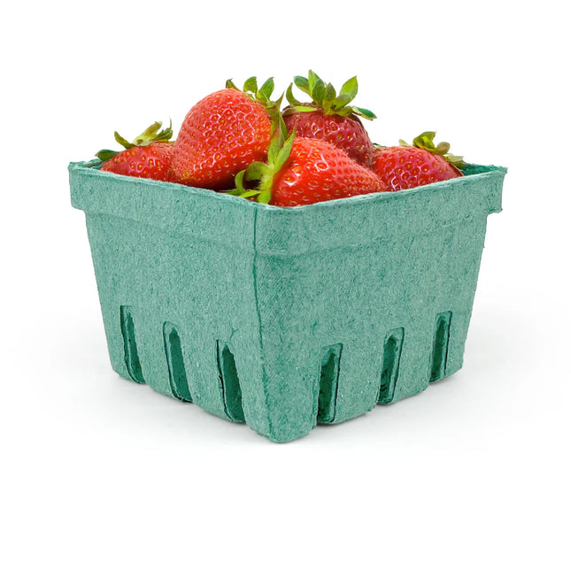 CKF Pint Berry Packs - 4.2" X 4.2" X 2.8", Green, 500/Case (Containers Only)