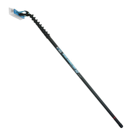Pure Water Power High Mod Carbon Fiber Water Fed Pole - Bolt-On Clamps, 50ft, Black, Sold Individually