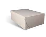 Boîte à gâteau demi-plaque - 43,2 cm X 33 cm X 12,7 cm, 2 pièces, blanche, 50/paquet