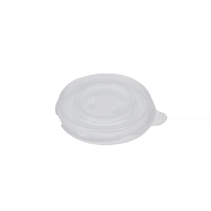 Eco-Packaging Flat Plastic Lid for Paper Food Bowl - Fits 5oz Bowls, 2000/Case