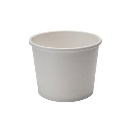 Eco-Packaging Paper Soup Bowl - 10oz, Recyclable, PE Lined, Hot & Cold Applications, White, 1000/Case