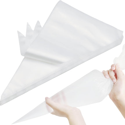 Enjay One Way Disposable Pastry Bag - 18in, Green, Burst-Proof, BPA-Free, 0.003in Thick Plastic, 100/Box
