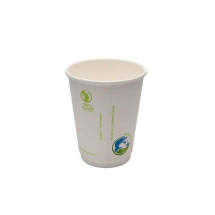 Compostable Double Wall Hot Cup - 12oz, 500/Case