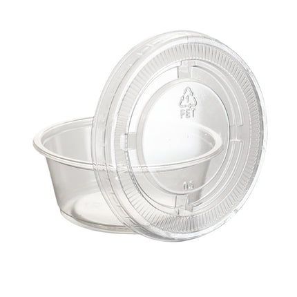 Premier Essentials Portion Cup Lids - 3.25oz, Clear, Polypropylene, 2500/Case (Lids Only)