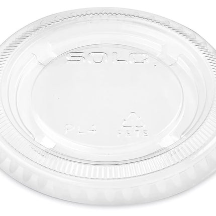 Solo PL4 Plastic Lid - Clear, 4oz, 125 Lids/Sleeve