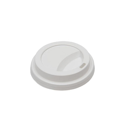 Couvercle dôme blanc Eco-Packaging pour gobelets chauds – Compatible avec les gobelets de 295 à 590 ml