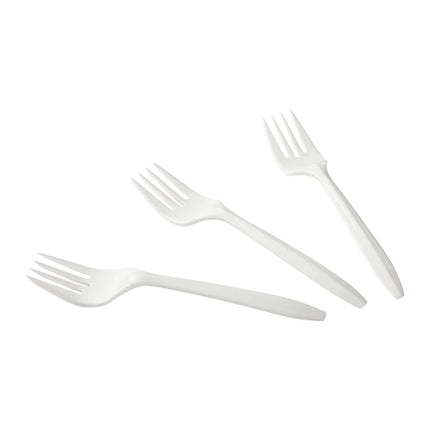 511 Food Service Plastic Fork - White, Polypropylene, 1000/Case