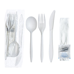 Dorfin Food Kit - Knife/Fork/Spoon/Napkin/Salt & Pepper, 500/Case
