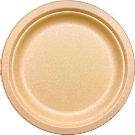 Green Century Sugarcane Plate - 7", Compostable, 1000/Case