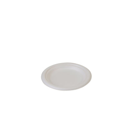 Eco-Packaging Sugarcane Plate - 6", Compostable, 1000/Case