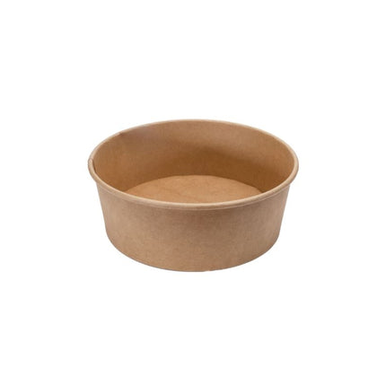 Bol en papier kraft éco-emballage - 1300 ml, revêtement intérieur étanche, recyclable, doublure papier + PE, rond, 300/caisse