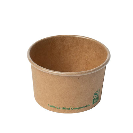 Eco-Packaging Compostable Kraft Bowl - 3oz, 1000/Case
