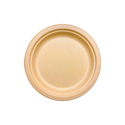 Assiette en canne à sucre NatureFiber Green Century - Kraft, 6", 1000/Caisse