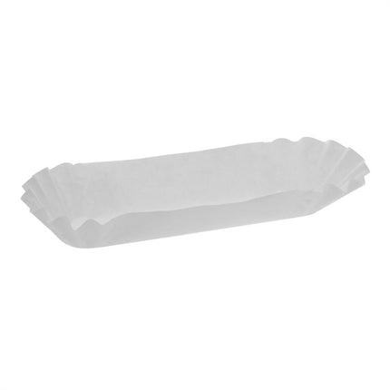 Hot Dog Boat - 8", Medium, White, 500/Box