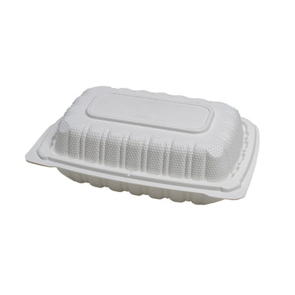 Eco-Packaging Hinged PP Containers - 9" X 6", Clear, 200/Case
