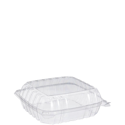 Clear Hinged Salad Clamshell - 8.3" X 8.2" X 3", 250/Case