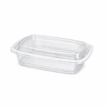 Récipient rectangulaire pour micro-ondes avec couvercle - Blanc, 32 oz, 150/Caisse
