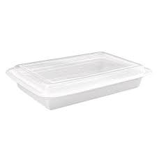 Contenant rectangulaire éco-emballage avec couvercle – 1,7 L, 150/Caisse