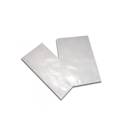 Sac d'emballage sous vide gaufré Omcan - 8 x 12 po, robuste, sans BPA, joint étanche à l'air, rectangulaire, transparent, 100/paquet