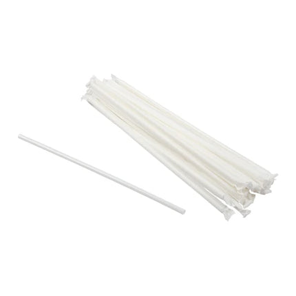 Paille emballée de service alimentaire 511 - 10", 500/boîte, 12 boîtes/caisse