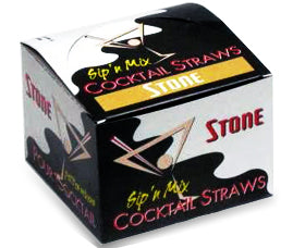 Paille noire Super Cocktail - 8", 2500/Caisse