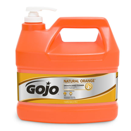 GOJO Orange Smooth Hand Cleaner with Pump Dispenser - 1 Gal, 4/Case