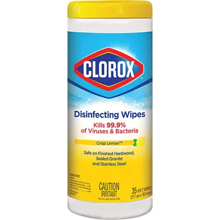Clorox® Wipes Disinfecting, Lemon Fresh, 35 Count, 12/Case-B2B Discounters