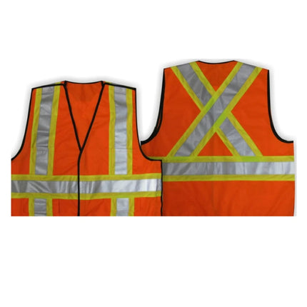 Gilet de circulation Stormfighter 5 points à déchirer - Grand/Très Grand, Orange haute visibilité, 1/Chacun