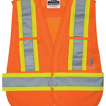 Stormfighter 5-Point Tear-Away Traffic Vest - Small/Medium, Hi-Viz Orange, Sold Individually
