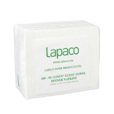 Lapaco™ Dinner Napkin, Nu-Linen, 1/8 Fold, 15.5" X 16", White, 500/Case-B2B Discounters