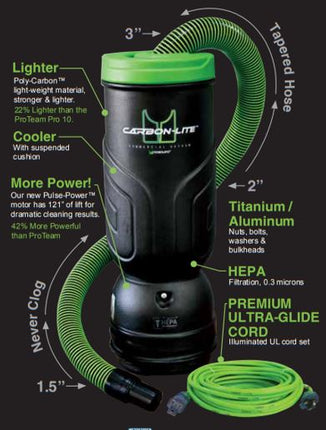 Mosquito Carbon Lite 6QT Super HEPA Backpack Vacuum, Sold Individually