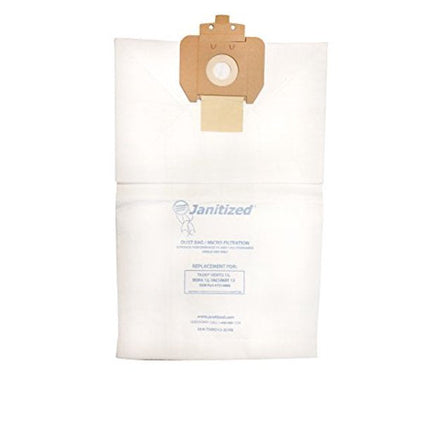 Hibbert International Vacuum Janitized Paper Filter Bag - White, 10/Pack