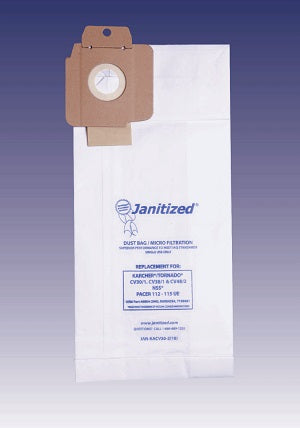 Pacer Upright Vacuum Bag - 12/15, 2-Ply (NSS) (Janitized), 10/Pack