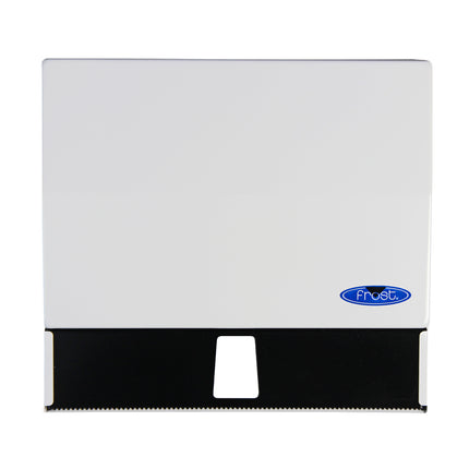 Distributeur universel de serviettes Frost – 24,6 cm x 26,9 cm x 17,5 cm, blanc, 1/chacun
