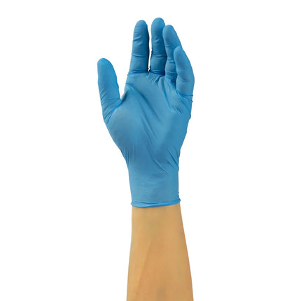 Gants en nitrile sans poudre 511 pour services alimentaires - Taille M, bleus, 100/caisse