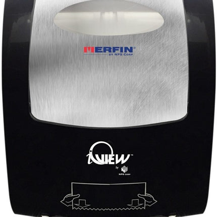 Merfin® iView™ Touch Free Dispenser, Mechanical, 16.38" X 10.5" X 12, Black, 1/Case-B2B Discounters